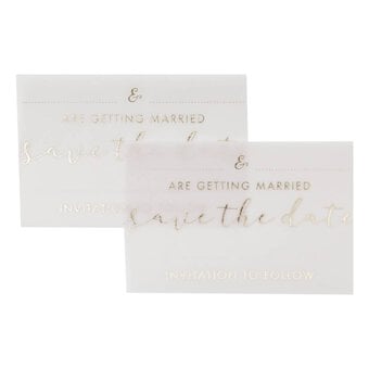 Gold Vellum Save The Date Cards 20 Pack