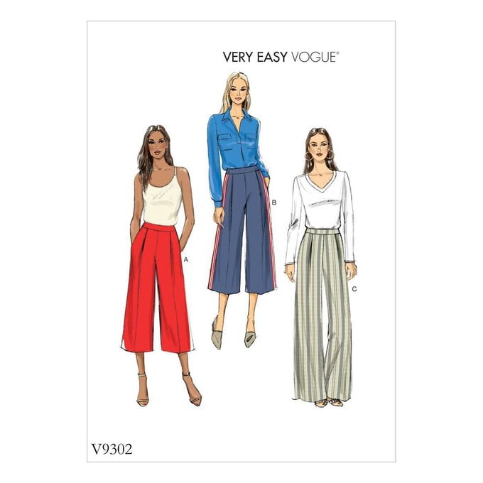 Vogue Women’s Trousers Sewing Pattern V9302 image number 1