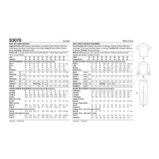 Simplicity Men’s Separates Sewing Pattern S3076 (34-42) image number 3