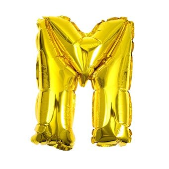 Gold Foil Letter M Balloon