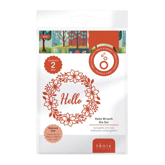 Tonic Studios Hello Wreath Die Set 2 Pieces  image number 1