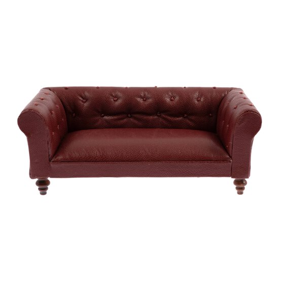 Doll&rsquo;s House Classic Red Chesterfield Sofa  image number 3