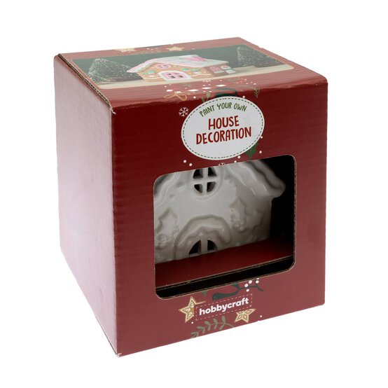 Paint Your Own Ceramic House Tealight Holder image number 3