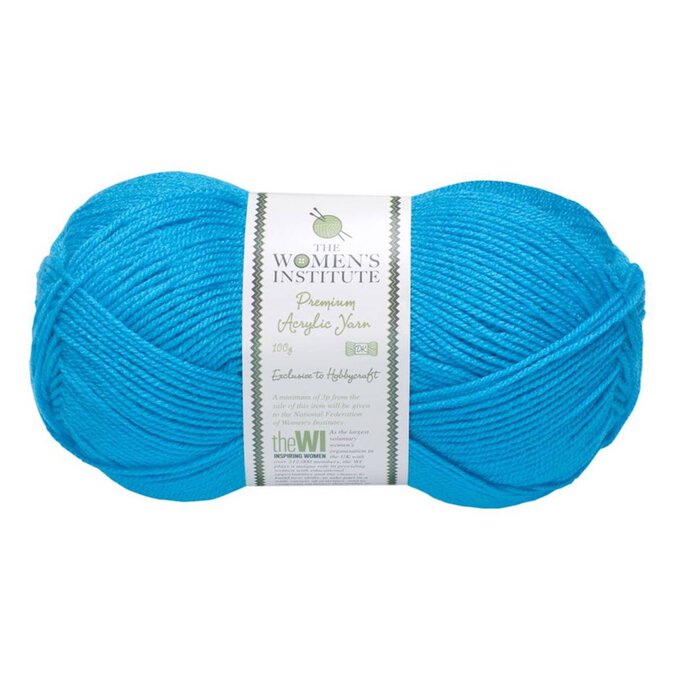 Women's Institute Turquoise Premium Acrylic Yarn 100g Hobbycraft
