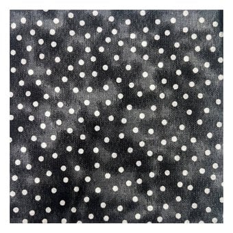 Black Spotty Cotton Textured Blender Fabric by the Metre
