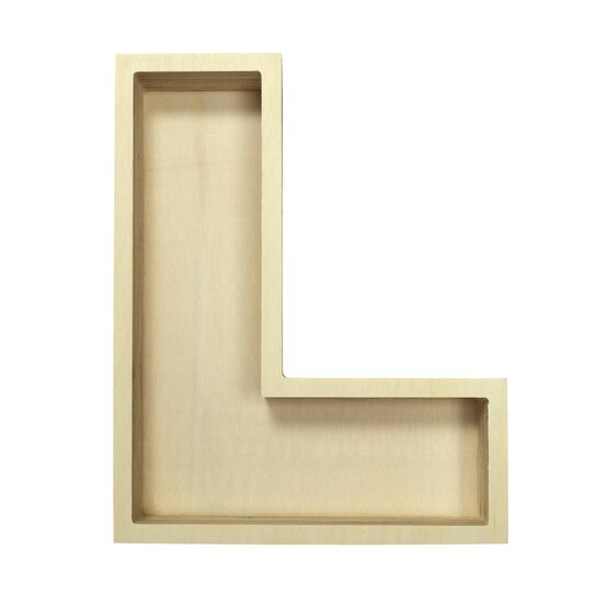 Wooden Fillable Letter L 22cm