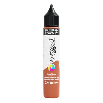Daler-Rowney System3 Burnt Sienna Fluid Acrylic 29.5ml (221)