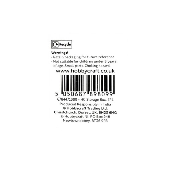 Clear White Storage Box 24 Litres image number 6