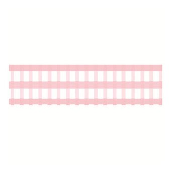 Light Pink Gingham Ribbon 20mm x 4m