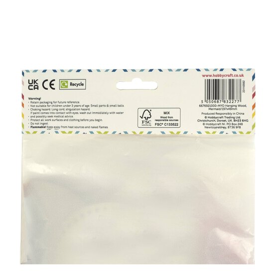 Make Your Own Hanging Wood Mermaid Kit image number 5