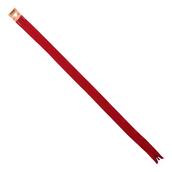 YKK Red Concealed Zip 41cm