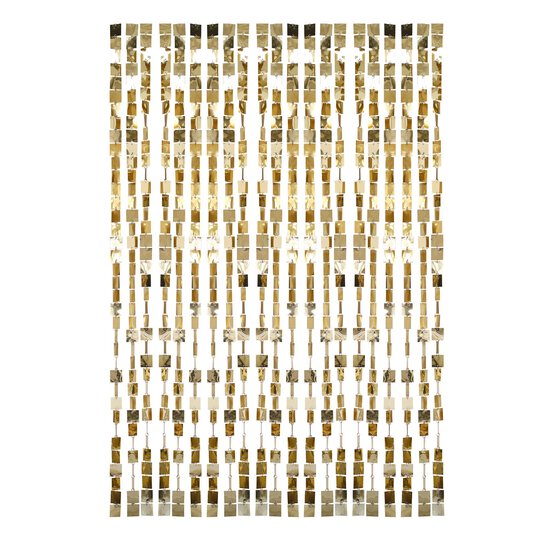 Ginger Ray Champagne Gold Sequin Hanging Backdrop 96cm x 2m image number 1