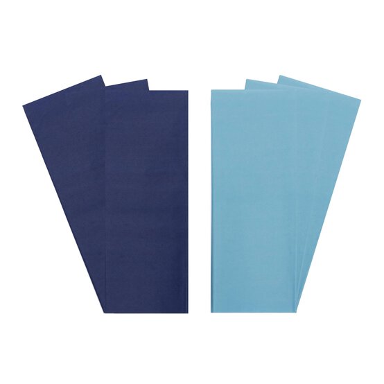Navy and Sky Blue Tissue Paper 50cm x 75cm 6 Pack image number 1