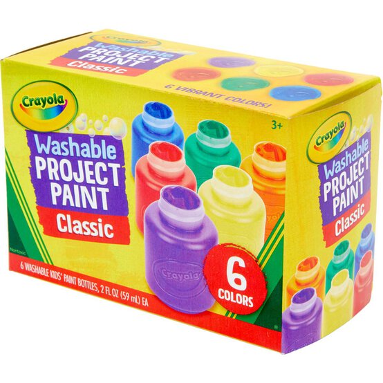 Crayola Washable Kids Paints 6 Pack image number 5