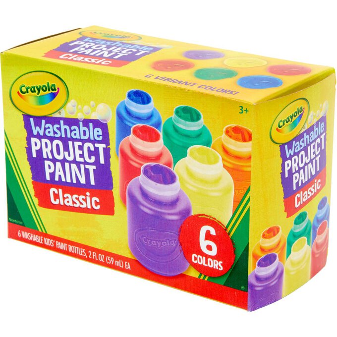 Washable Paints 150ml 6 Pack