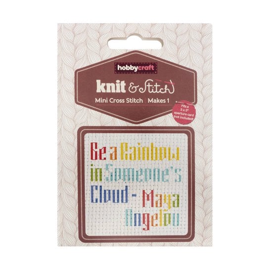 Mini Rainbow Quote Cross Stitch Kit image number 3