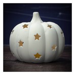 Ceramic Star Pumpkin Tealight Holder 15cm