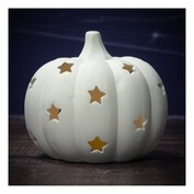 Ceramic Star Pumpkin Tealight Holder 15cm
