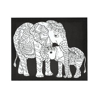 Elephant Colour-In Canvas
