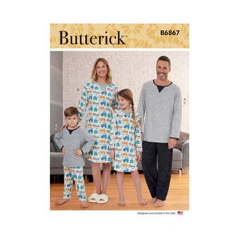Butterick Family Top, Tunic and Trousers  Sewing Pattern B6867 (A XS-XL)