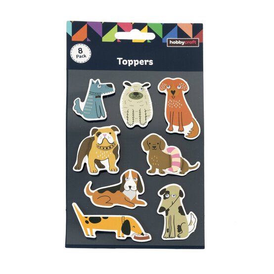 Cute Dog Card Toppers 8 Pack image number 4