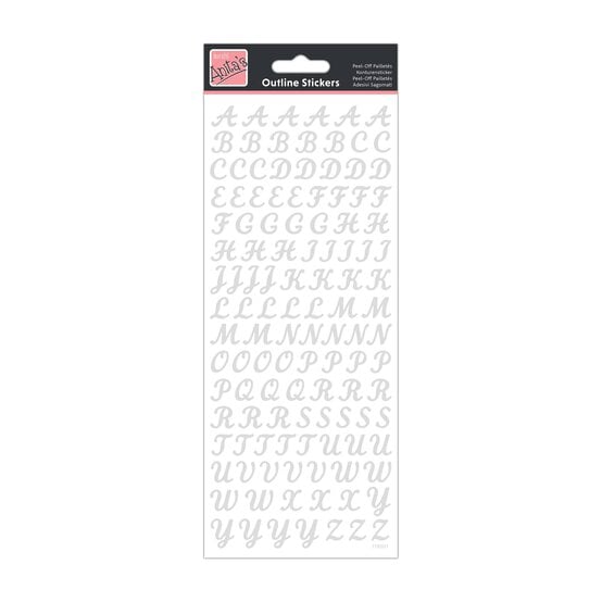 Anita's Gold Script Lowercase Alphabet Outline Stickers image number 1