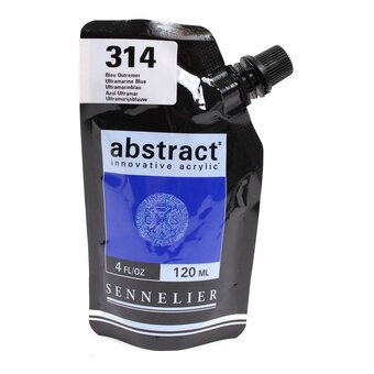 Sennelier Satin Ultramarine Hue Abstract Acrylic Paint Pouch 120ml