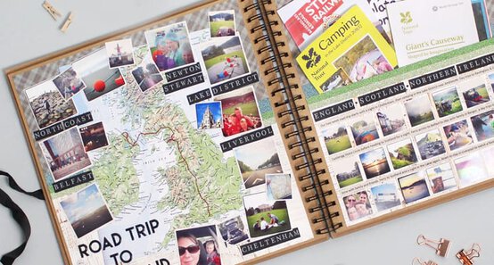 How to Make a Road Trip Scrapbook Layout image number 1