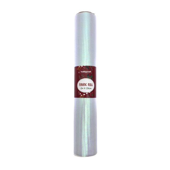 White Organza Fabric Roll 28cm x 2m  image number 4