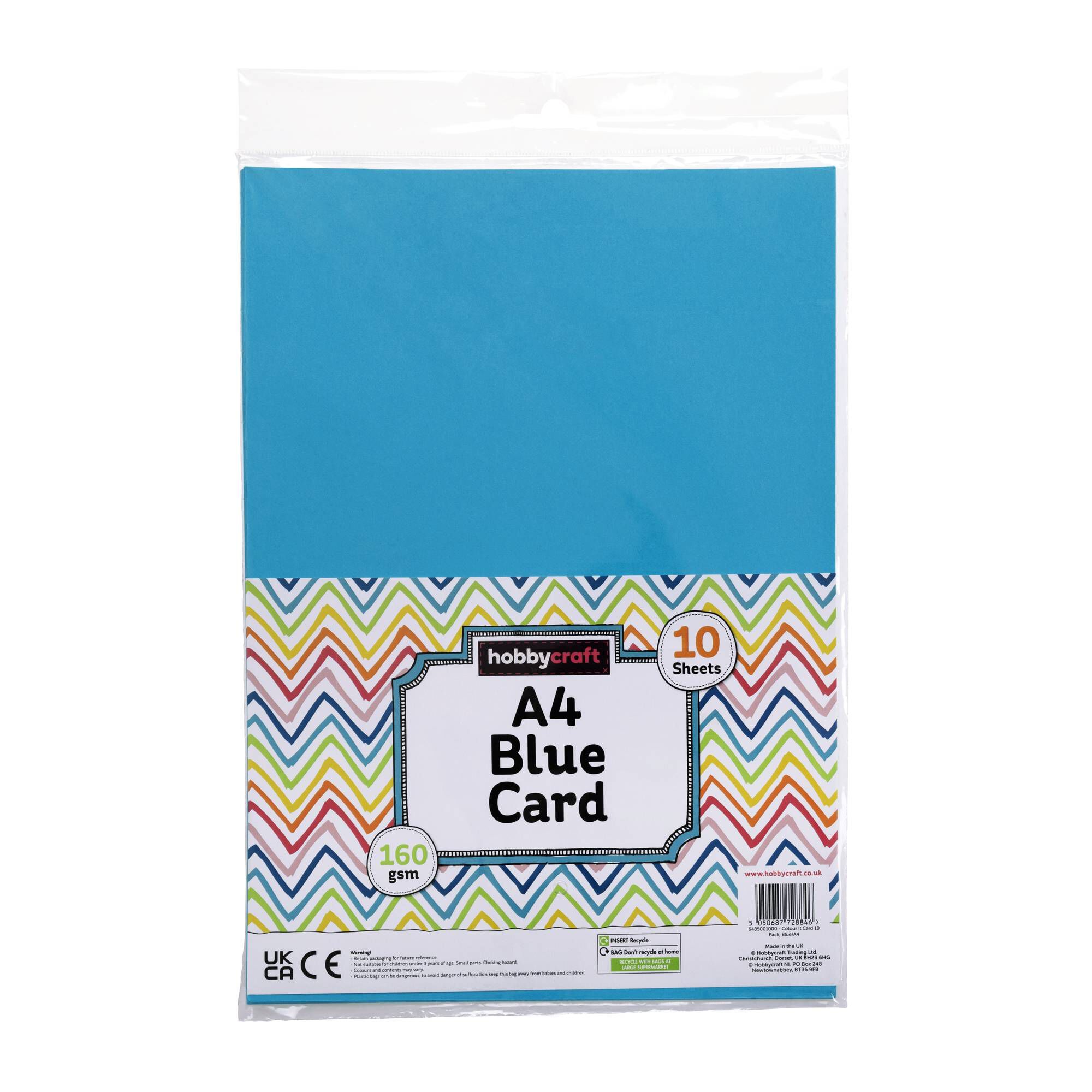 Blue Card A4 10 Pack | Hobbycraft
