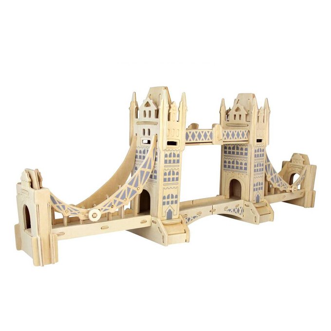 3D Wooden Tower Bridge Puzzle image number 1