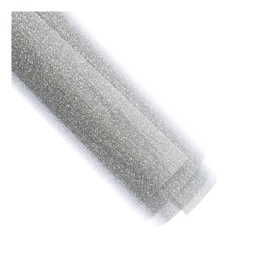 Siser Silver Glitter Heat Transfer Vinyl 30cm x 50cm  image number 3