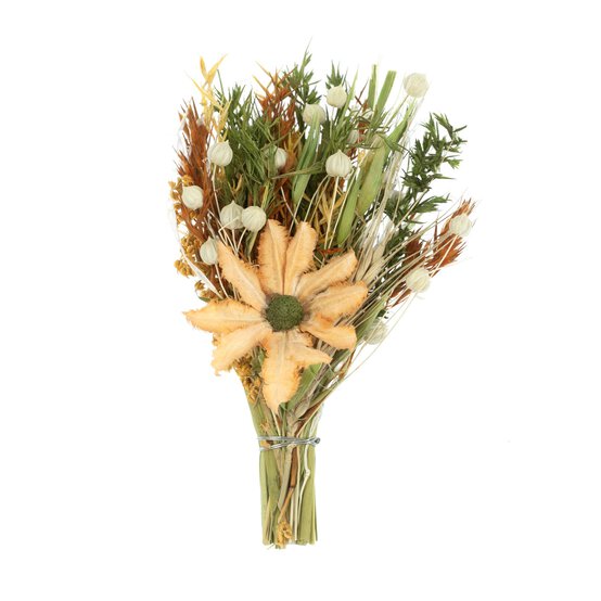 Yellow Natural Dried Buttonhole 14cm image number 3