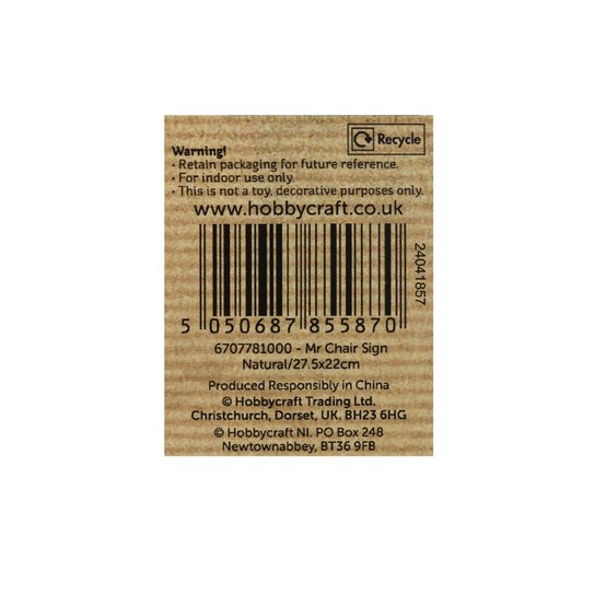 Wooden Mrs Chair Sign image number 5