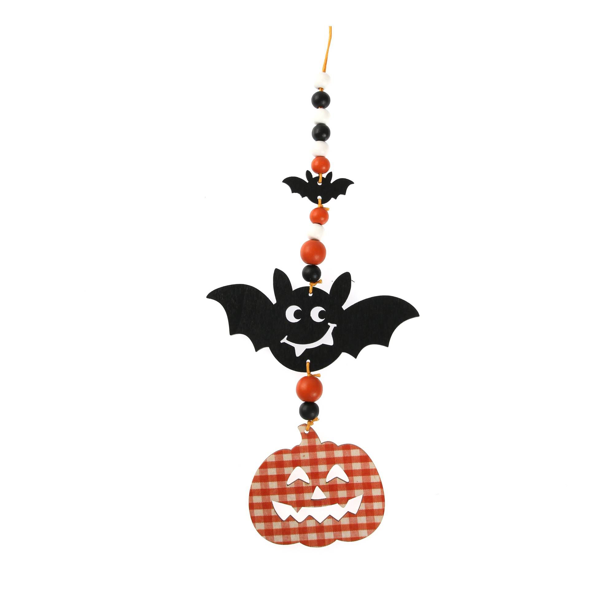 Wooden Hanging Bead Bat Decoration 34cm Hobbycraft