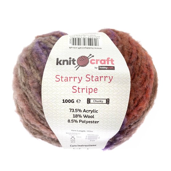 Knitcraft Twilight Ember Starry Starry Stripe 100g image number 1