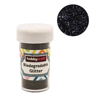 Black Biodegradable Glitter Shaker 20g