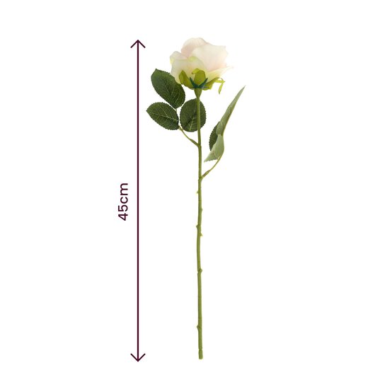 Pink and White Rose Stem 45cm image number 5