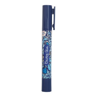 Blue Woodblock Floral Basting Pen 