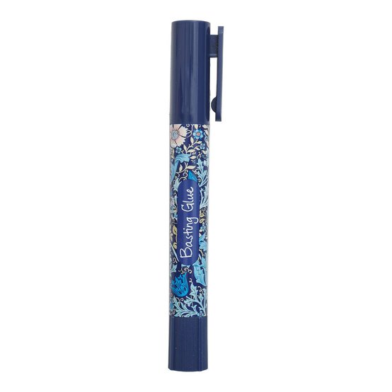 Blue Woodblock Floral Basting Pen  image number 2