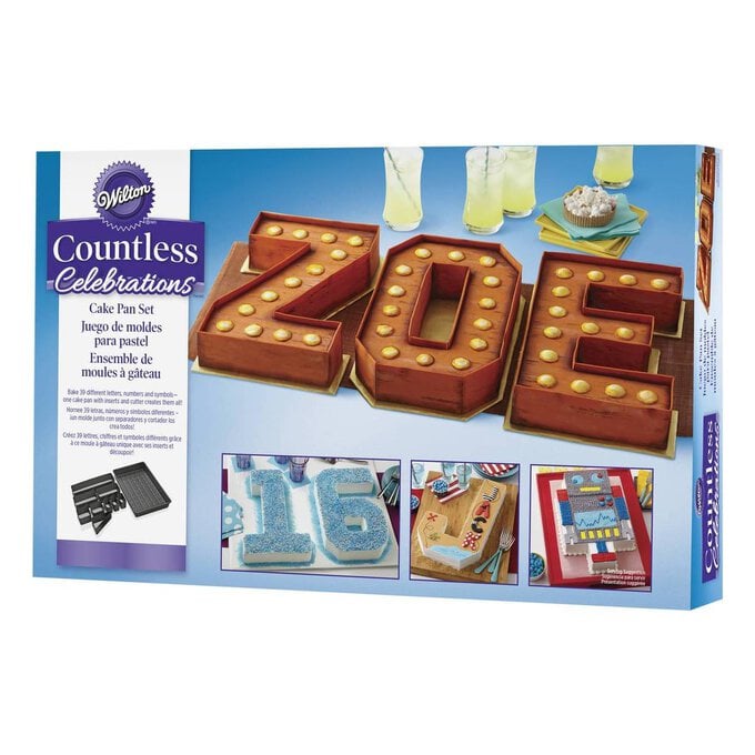 Wilton Countless Celebrations Letter and Number Cake Pan Set image number 1