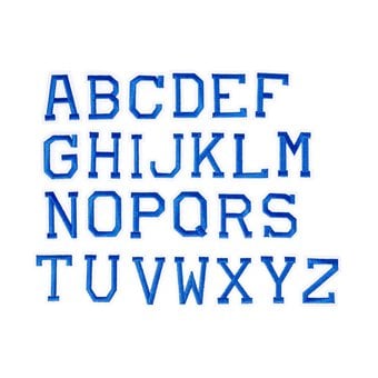 Blue Alphabet Fabric Letters 26 Pack