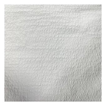White Crinkle Plain Dyed Fabric by the Metre