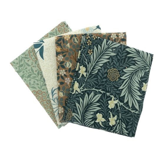 V&A William Morris Kelmscot Garden Cotton Fat Quarters 4 Pack image number 1