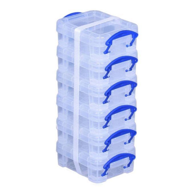 Really Useful Clear Box 0.07 Litres 6 Pack image number 1