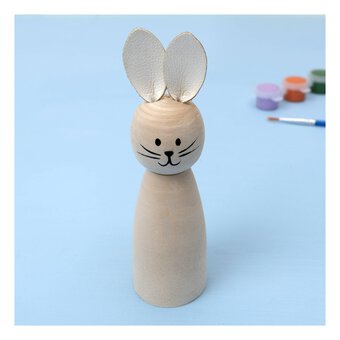 Wooden Bunny with Ears 12cm