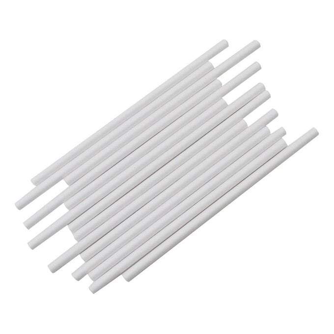 White Lollipop Sticks 10cm 50 Pack