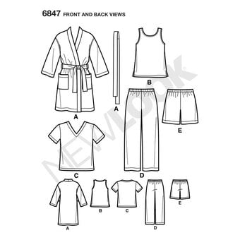 New Look Child Sleepwear Sewing Pattern 6847