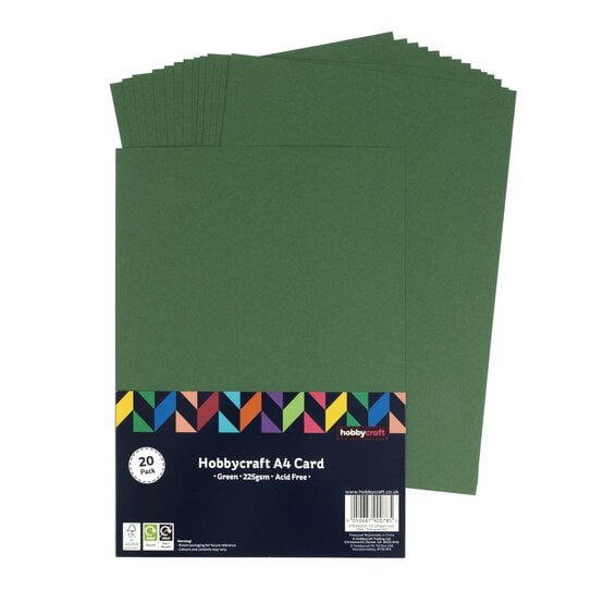 Dark Green Card A4 20 Pack image number 1