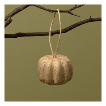 Hanging Mache Pumpkin Decoration 4cm